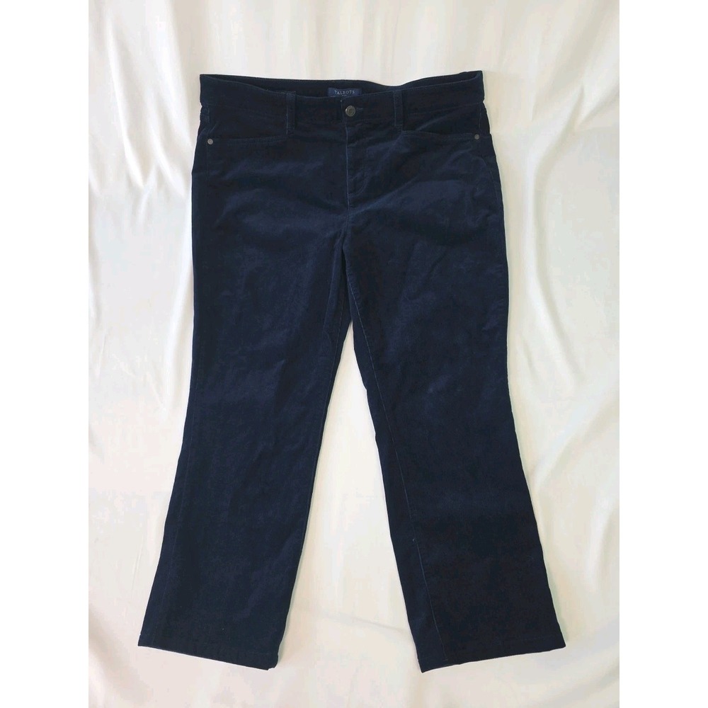 Talbots Women's Size 16 Simply Flattering 5 Pocket Blue Corduroy Pants